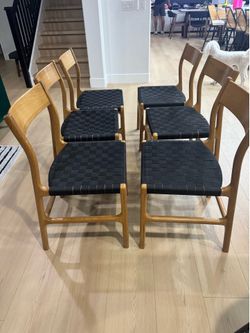 Set of 6 modern dining chairs