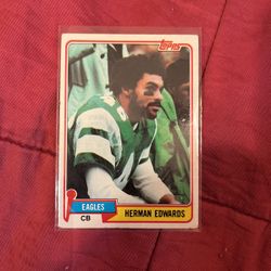 Wow ! Nice Herman Edwards Topps 1981 Football Card # 179 ! Vintage Only 50 Cents ! Firm 