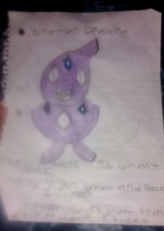 Fakemon: GhostyRock Drawing