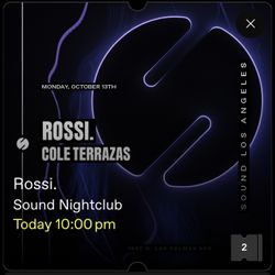 Rossi @ Sound Nightclub 