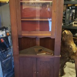Solid Wood Corner Hutch  7ft Tall