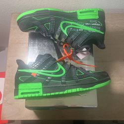 Nike Air Rubber Dunk Off White Green Strike Mens 9