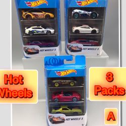 Hot Wheels 3 Brand new packs each category is $10