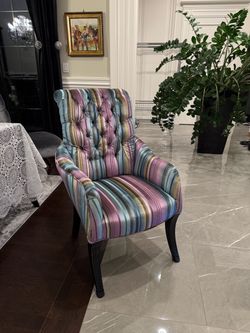 Bernhardt multicolor velvet chairs