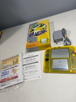 Nintendo 2DS Console JP Pokemon Pikachu Clear Yellow Limited with Box