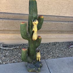 Cactus yard ornament / decoration/ sculpture- 43” tall