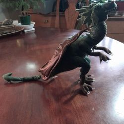 Unique Poseable Green And Copper Dragon Stuffed Animal