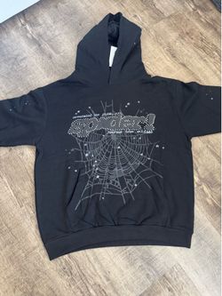 Sp5der Rhinestone Punk V2 Hoodie ⚫️⚪️