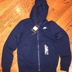 Nike NEW Womens Extra Small Navy Sportswear Victory Fleece Hoodie bv4128-492