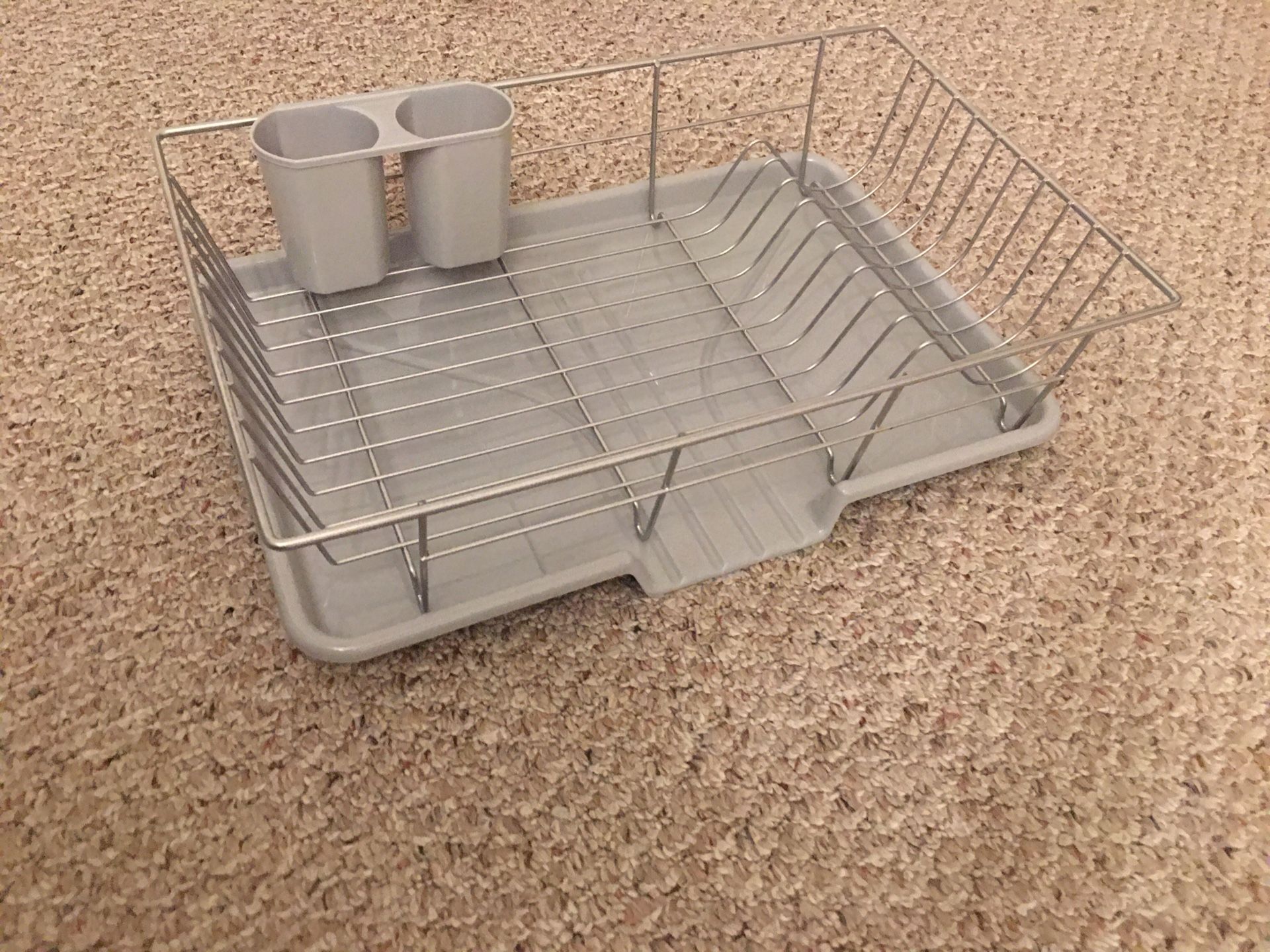 Steel dish drying rack with tray (new)