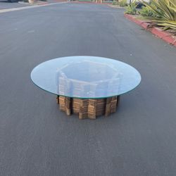 Brand New 35” Round Glass Coffee Table