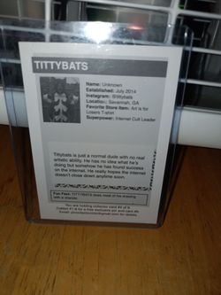 Tittybats back to the future back trading card