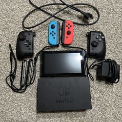 Nintendo Switch HAC-001-01 w/ Joycons, Handhelds, 4 bumpers (XKW Patched)
