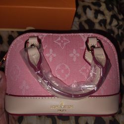 Pink Denim Purse