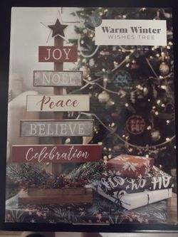 Warm Winter Wishes Wooden Sign On Stand