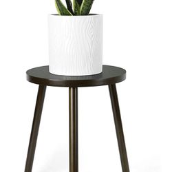 New in box Tall Mid Century Plant Stand Indoor Wood Plant Table for Flower Pots Planter Holder Modern Home Decor Small Round Side Table Black