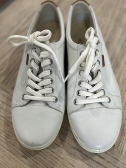 ECCO Women's Soft 7 Sneaker, White, 9 US - 40 EU - Very Good