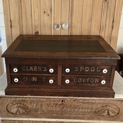 Antique Spool Drawer Desk 