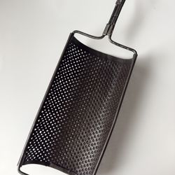 Antique, Early 1900s, Primitive, Punched Tin, Half-Round Vegetable Grater