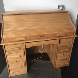 Roller desk vintage solid wood
