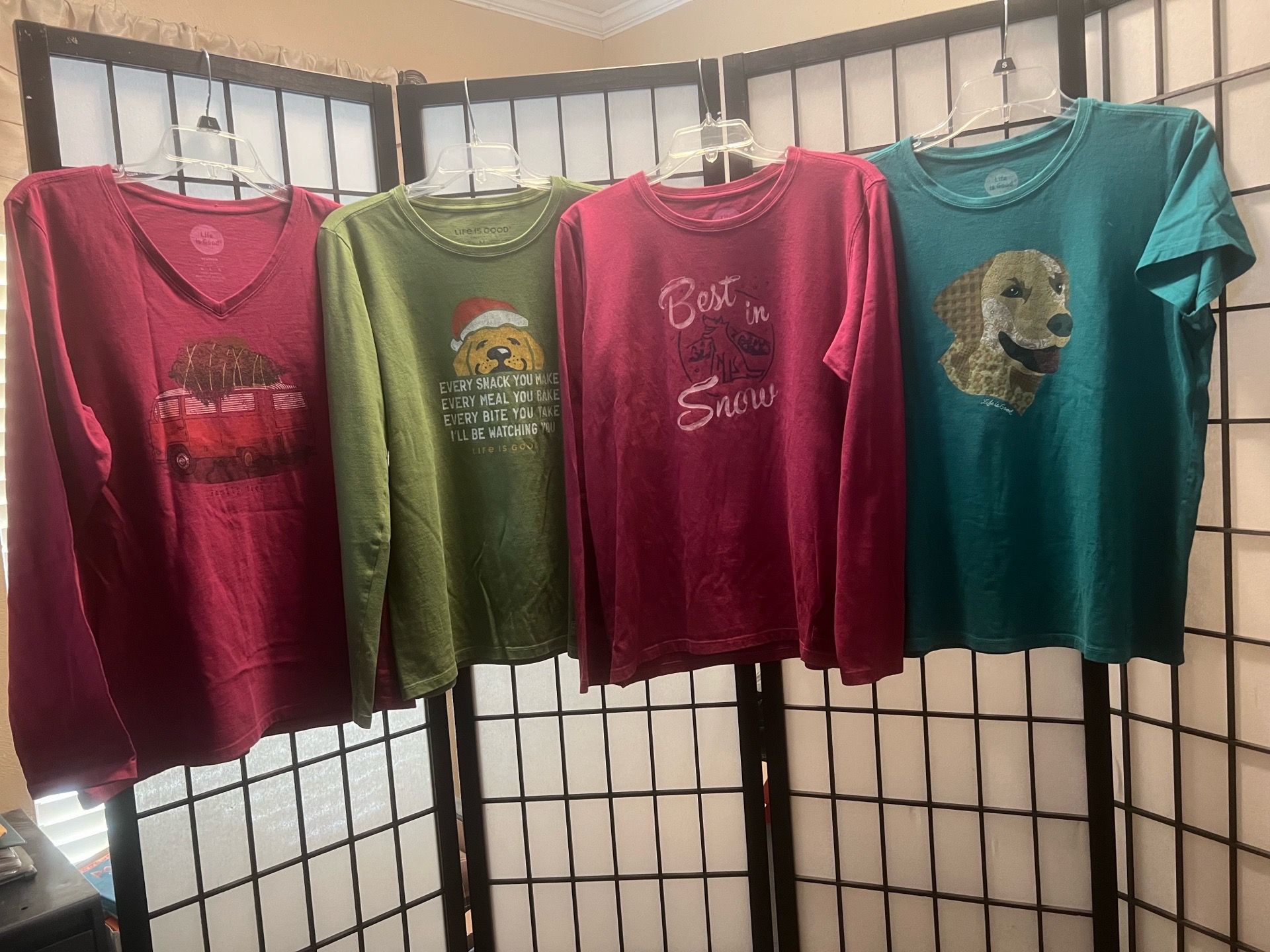 Set of 4 Life is Good Shirts