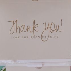 "Thank You" Cards For Shower Gift