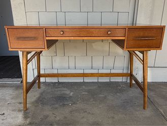 Mid-Century Modern Wood Desk