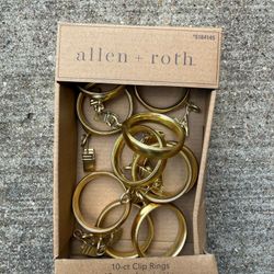 Allen + Roth 10-Pack Clip Rings – Brushed Gold Finish