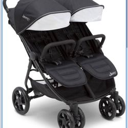 Jeep Destination Ultralight Side x Side Double Stroller, Midnight