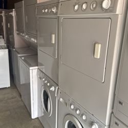 GE STACKABLE WASHERS AND DRYERS 