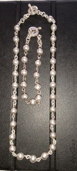 925silver hand made beaded necklace and bracelet