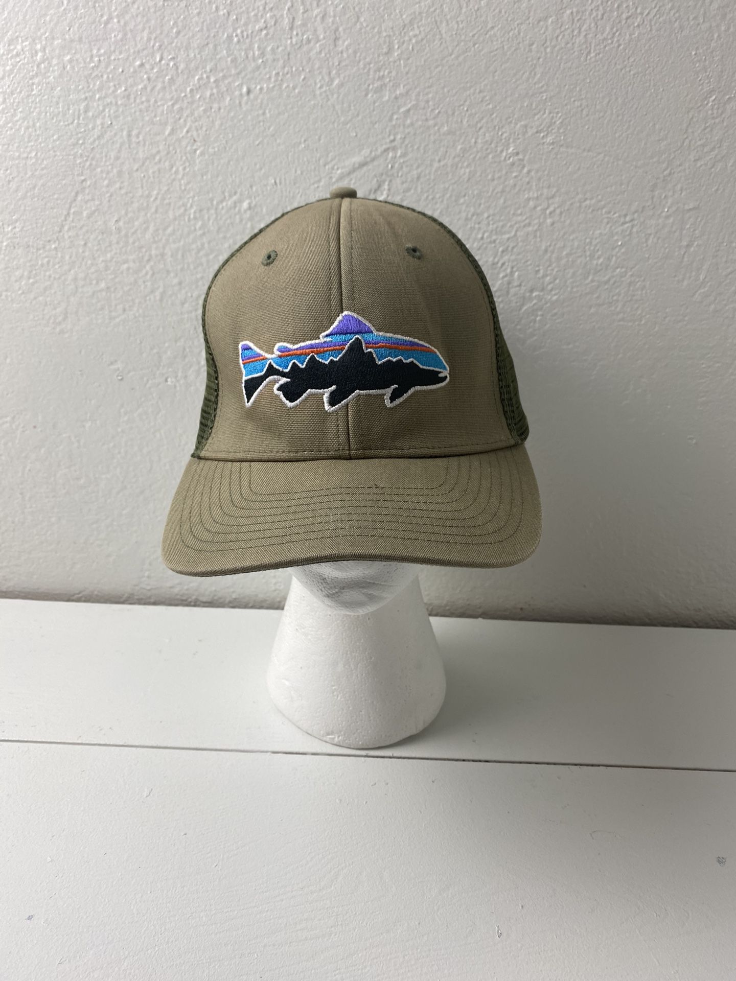 Patagonia Fitz Roy Trout Trucker Hat - Weathered Stone - Very good condition