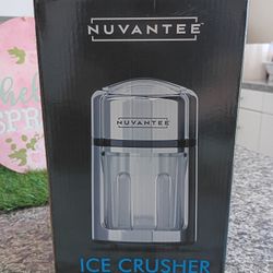 Nuvantee Manual Ice Crusher, Stainles Steel Blades, Hand Crank, Easy To Use Ice Crusher