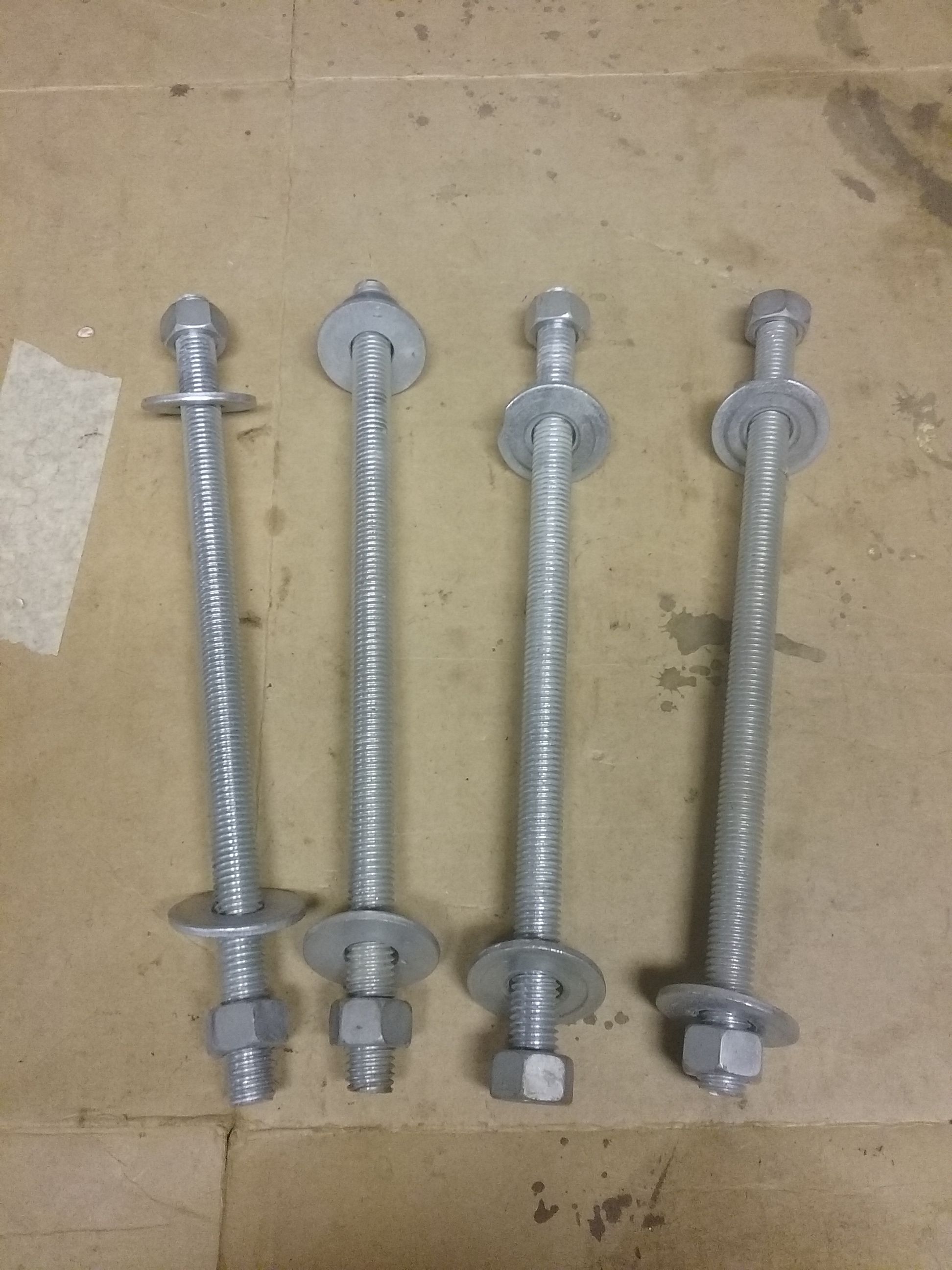 1/2 inch threaded rods 12 inches Long