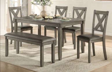 Holders transitional gray dining set