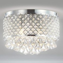 SALESUMO EVELYN 14.7 IN. 3-LIGHT CRYSTAL DROP DISCOUNTED LIGHTING, PLUMBING, ELECTRIC, KITCHEN, BATH, FAUCETS, FLOORING, TILE, HOME DECOR, OUTDOOR SEA