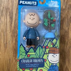 A Charlie Brown Christmas NEW sealed action figure with Wilting Pathetic Tree Xmas forever fun 2008