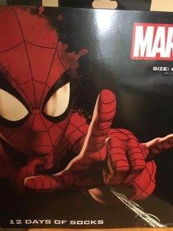 Marvel 12 Days Of Spider-Man Low Cut Socks Size 6-12 Brand New New Opened/ Used