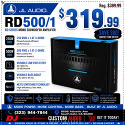 JL Audio RD Power Amplifier Mono Subwoofer System 1000 Watts RD500/1 🚨 Payment Options Available 🚨 No Credit Needed 🚨