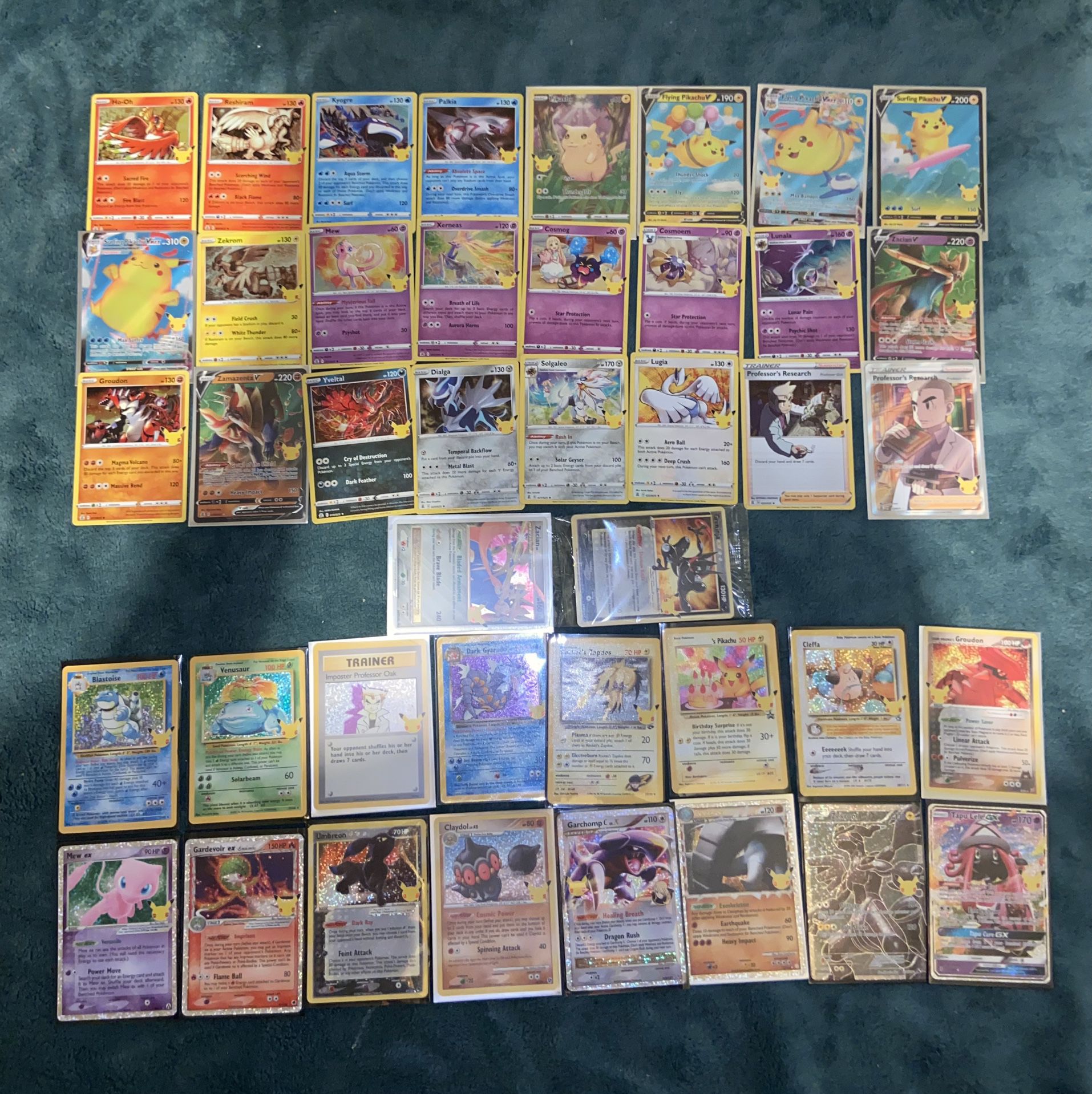 CELEBRATIONS NEAR COMPLETE SET Includes Umbreon Venasaur Blasteloise And More LOOKING TO TRADE OR SELL 