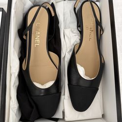 Chanel Slingbacks Black