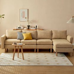 Wampsville Upholstered L-Shaped Sectional with Ottoman