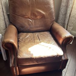 Pottery Barn Leather Recliner