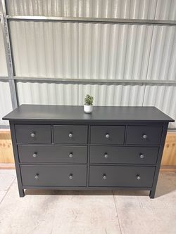 Black ikea Hemnes 8 drawer dresser