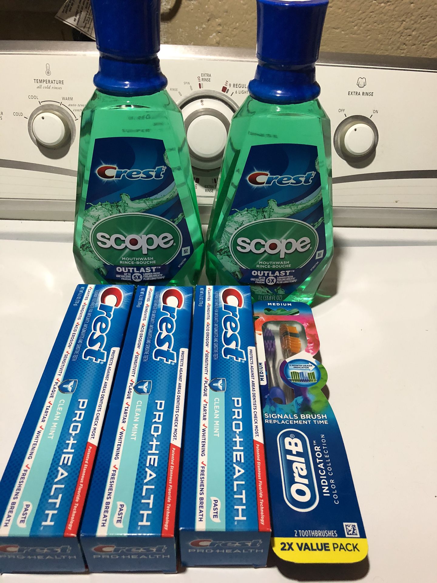 Crest , oral B and scope