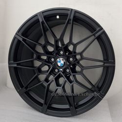 Satin Black Original BMW M3 M4 Competition Wheels Rims OEM 