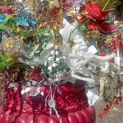 New Long Long Glitter Glam Christmas Stems 3 Each High Quality 