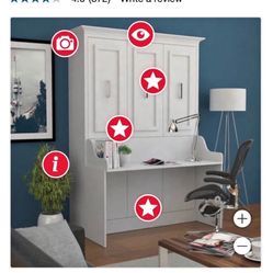 Full Murphy Bed With Desk
