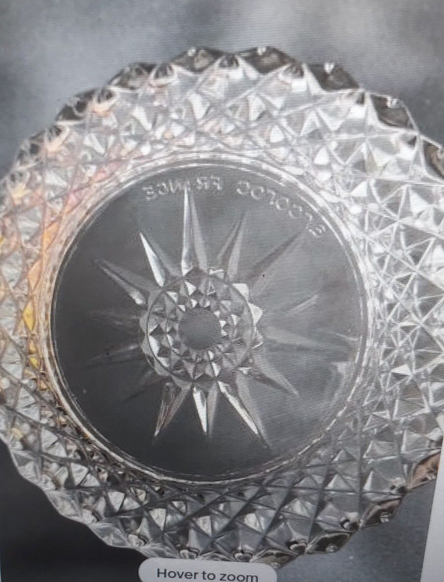 Arcoroc France Round Cleat Starburst Glass Serving Bowl