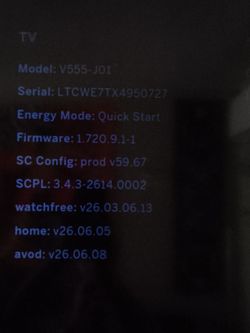 Vizio 55 inch tv